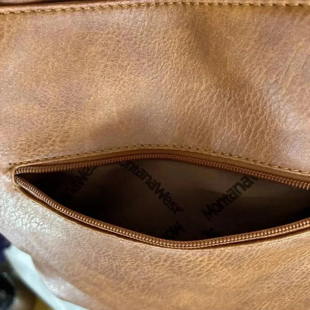 Montana West Two Tone Brown Shoulder Bag Handbag